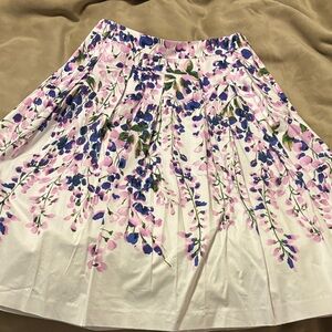 Talbots Pink and Purple Floral A-Line Skirt